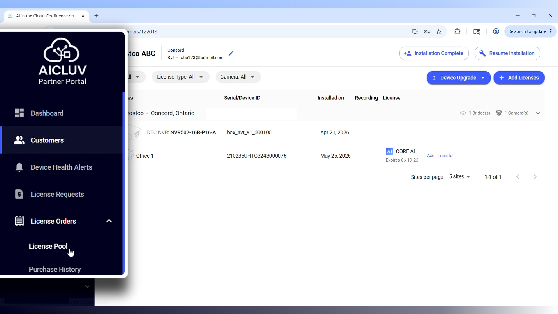 Add AI Licenses