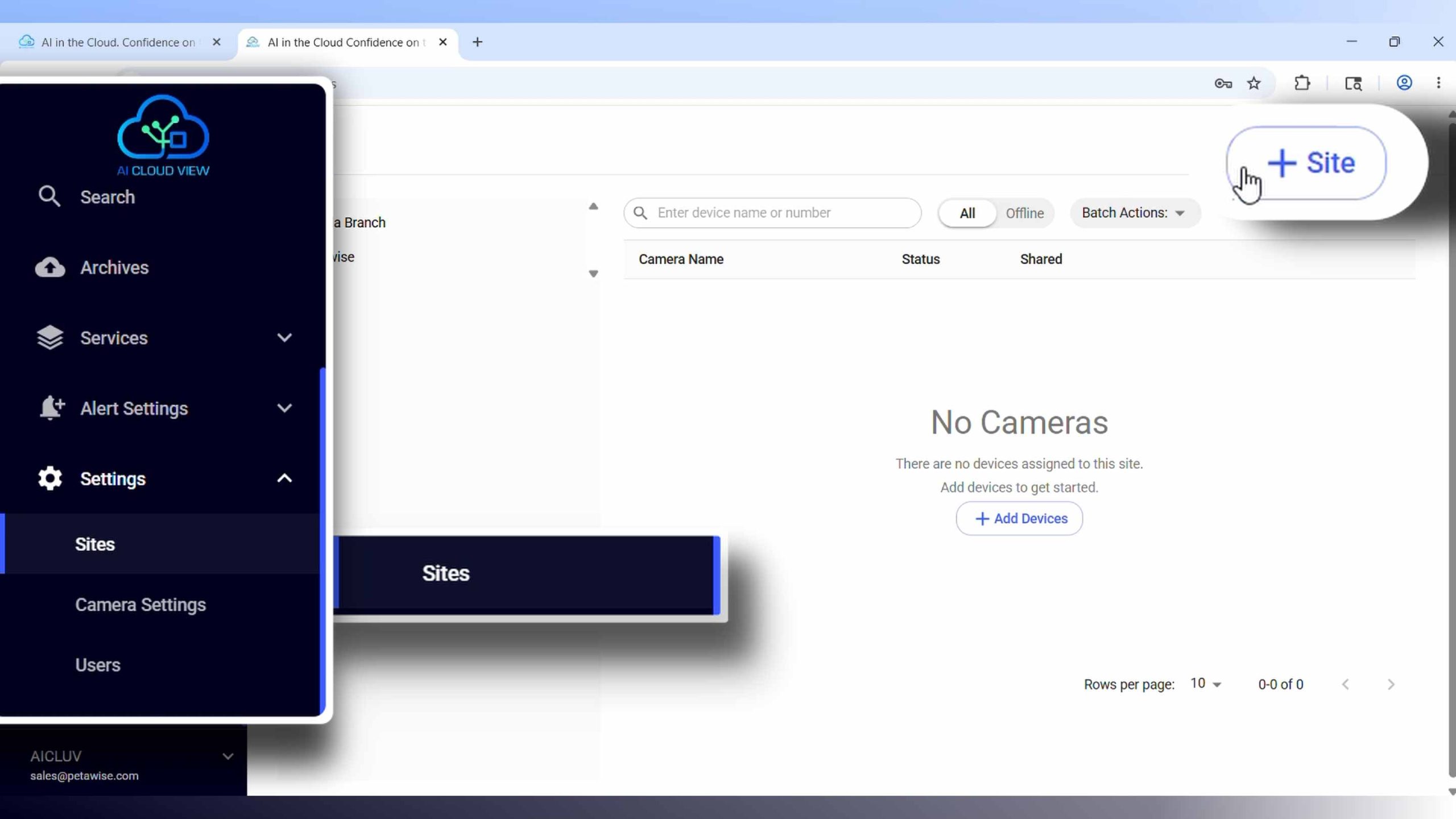 Create a New Site