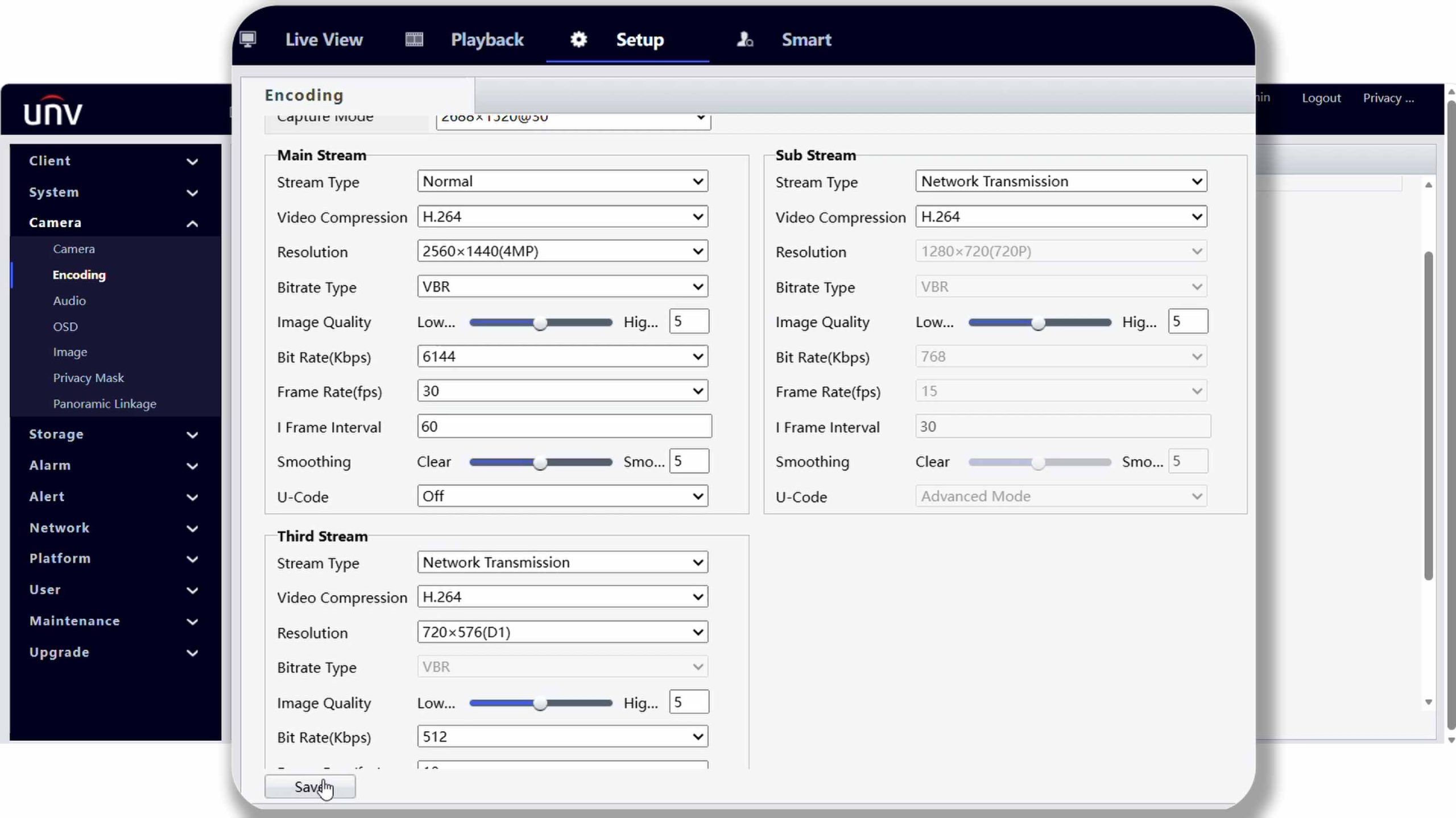 Encoding Parameters